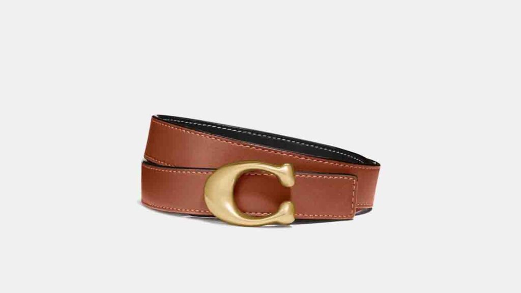 coach signature retro belt