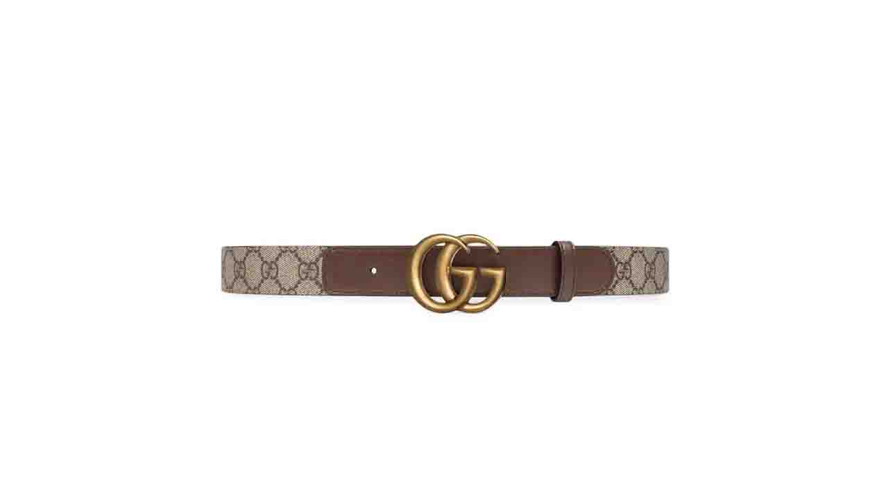 tali pinggang dari kulit gucci gg marmont leather belt