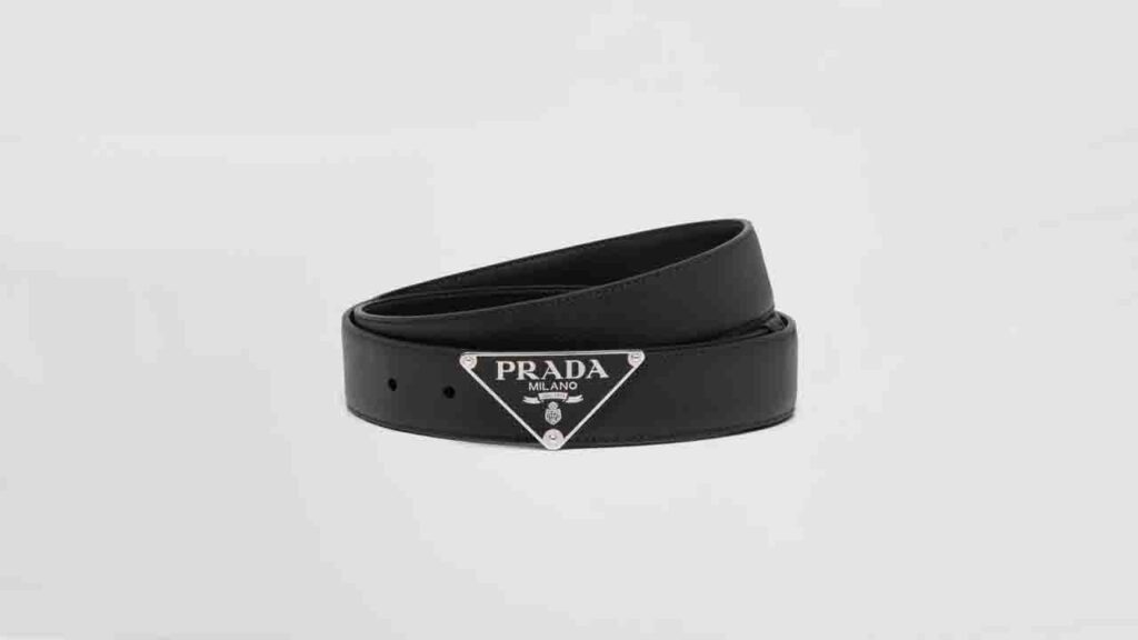 prada saffiano leather belt