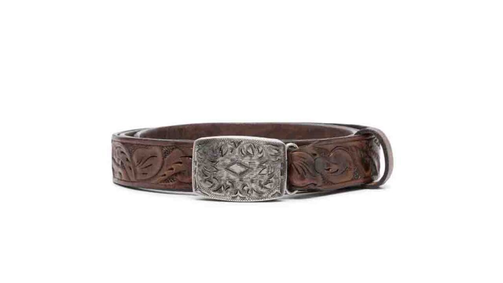 ralph lauren embossed leather belt