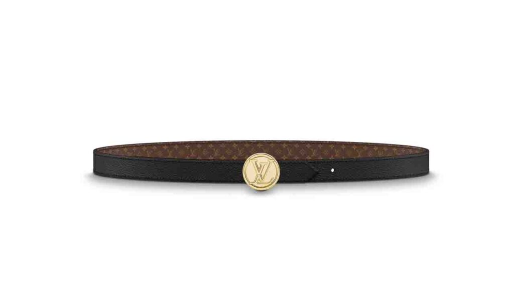 tali pinggang lv lv circle 30mm belt in monogram canvas and calf leather