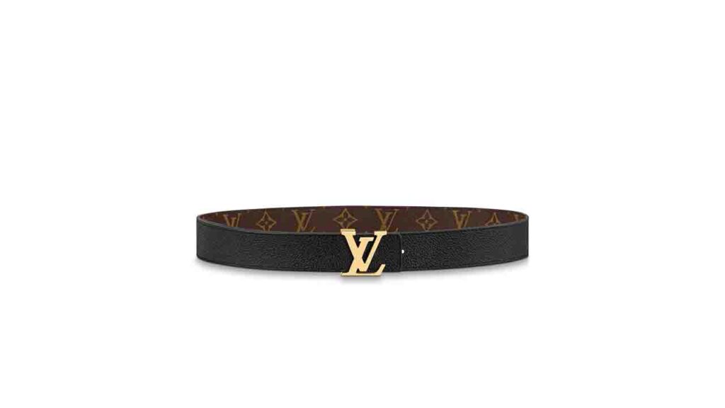 tali pinggang lv lv initiales 30mm monogram canvas belt