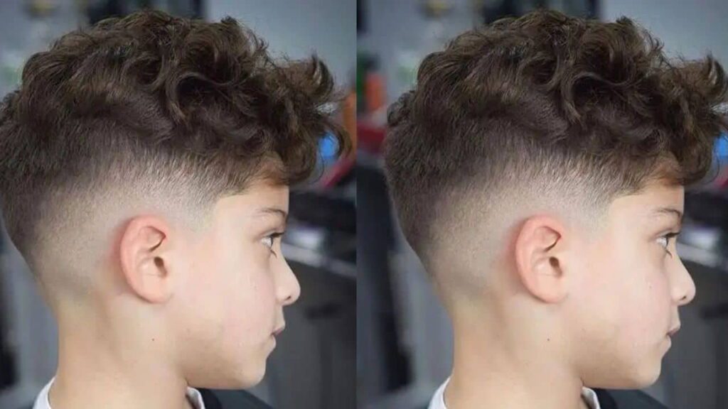 rambut budak lelaki curly undercut