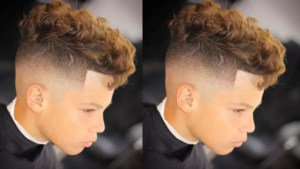 rambut curly tapered cut