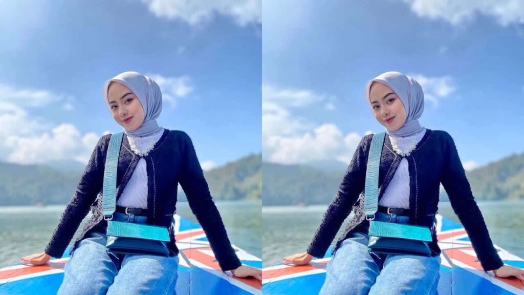 baju navy blue tudung warna apa, tudung kelabu