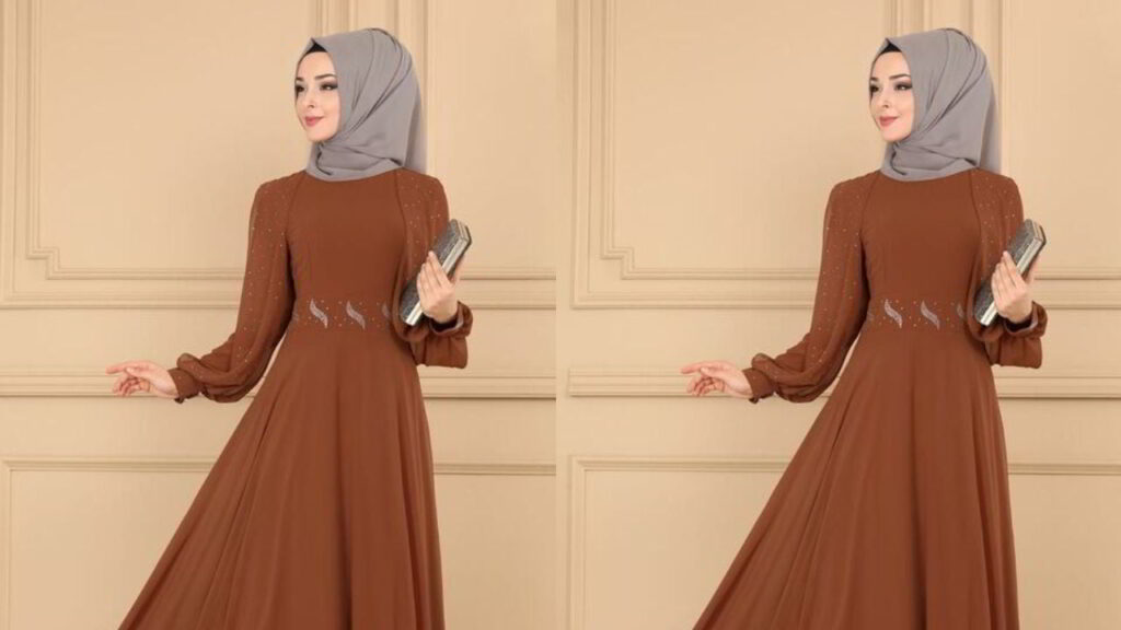 idea baju warna coklat tudung warna apa? tudung warna abu-abu