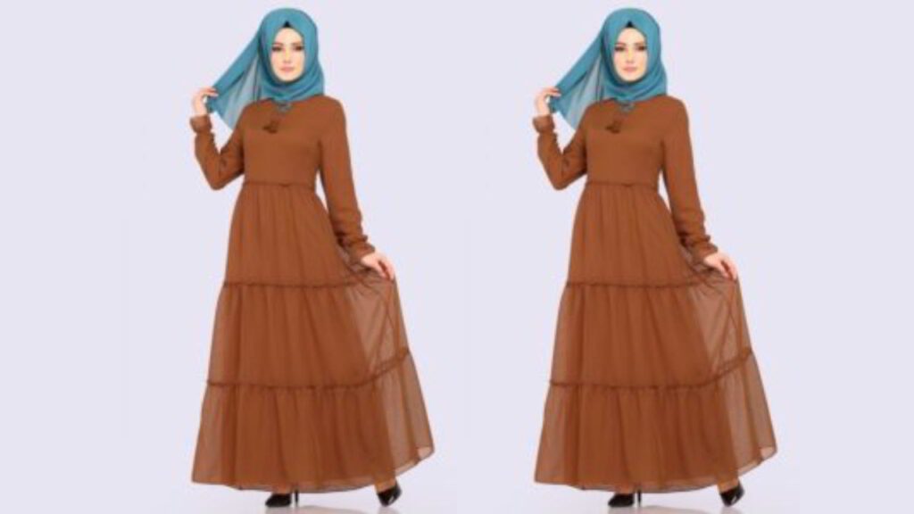 idea baju warna coklat tudung warna apa? tudung warna biru tosca