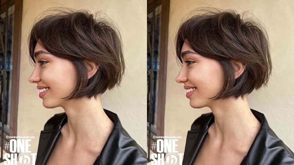 style rambut pendek perempuan swept-back bixie