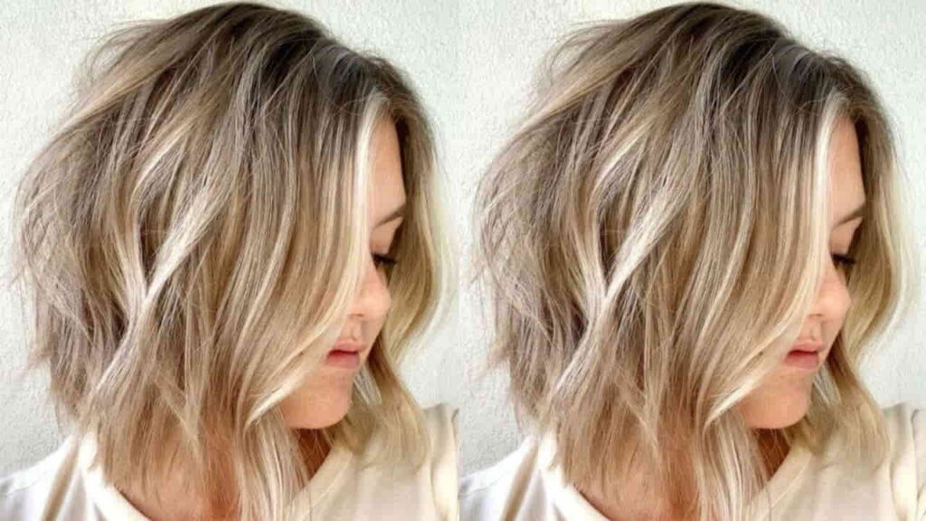 textured long bob