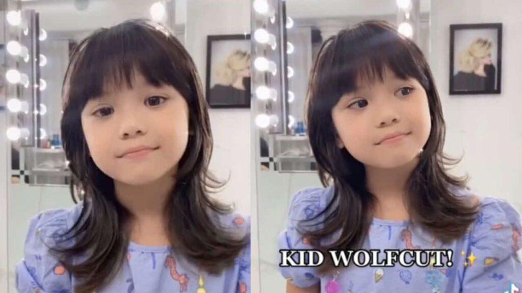 style rambut pendek budak perempuan wolf cut