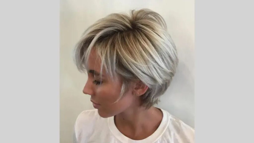 blonde balayage pixie