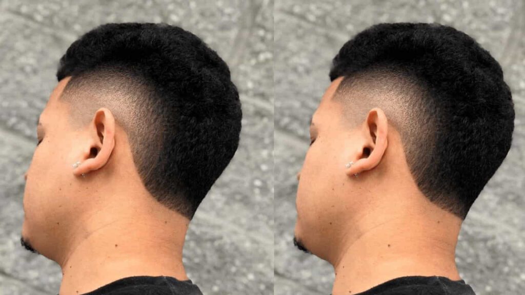 gaya rambut low taper fade, burst fade haircut