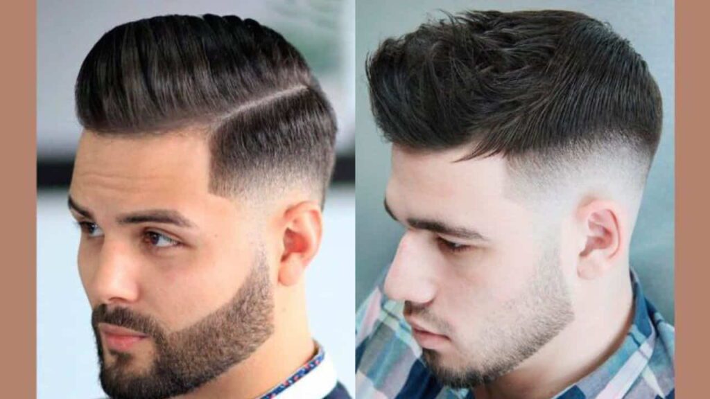 gaya rambut pria pendek samping, contemporary pompadour