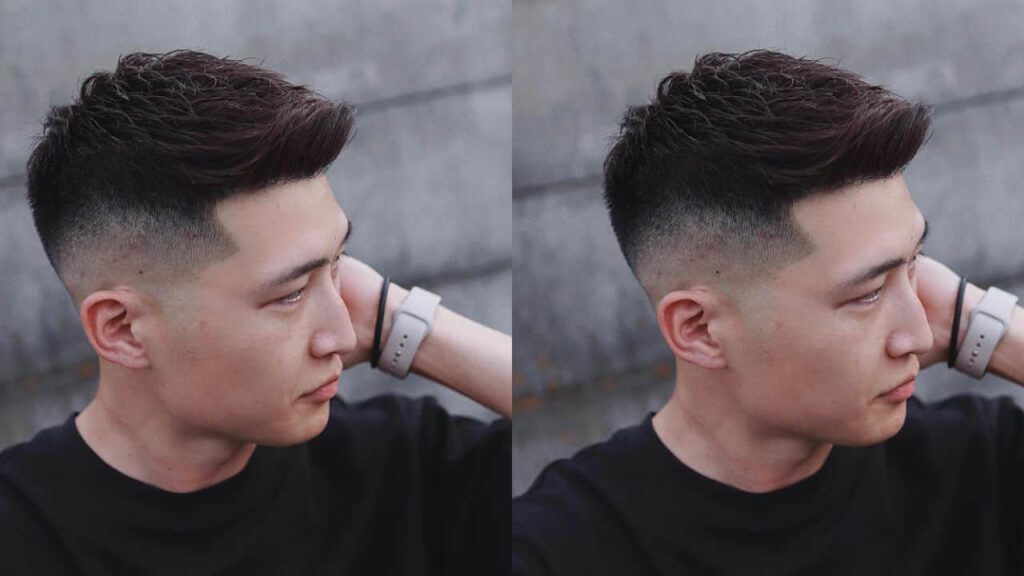 gaya rambut mohawk, feathered up