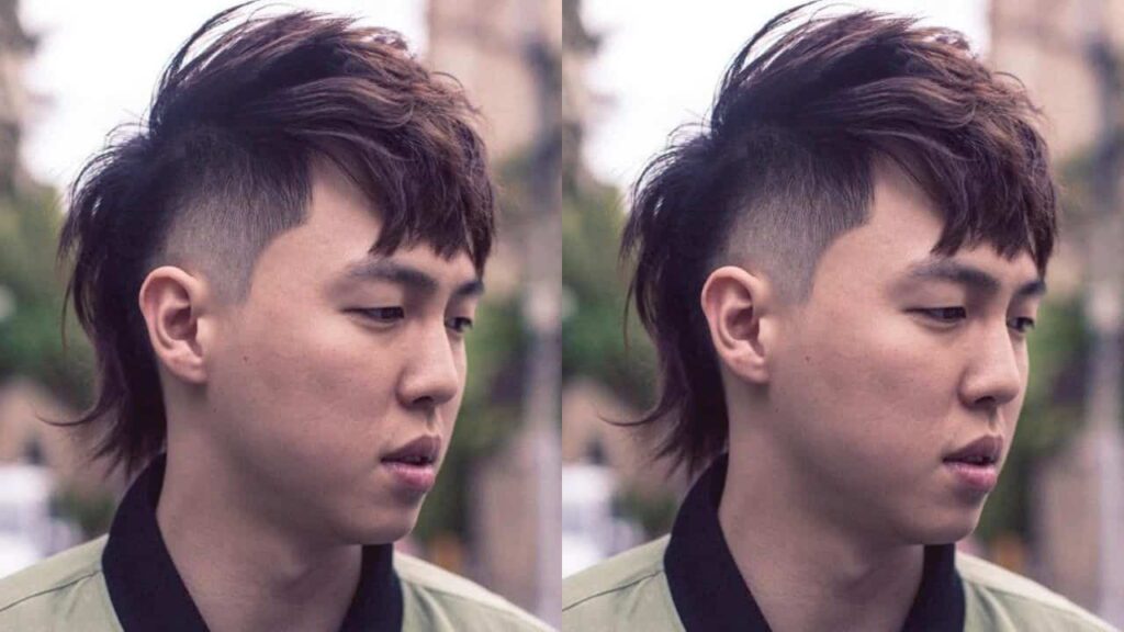 style rambut lelaki mullet, mohawk mullet