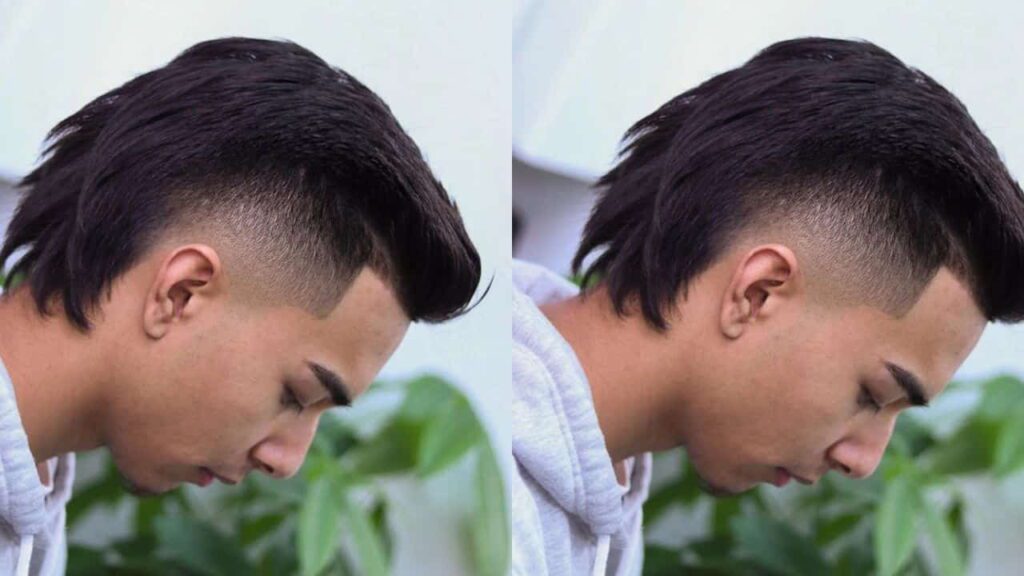 gaya rambut burst fade lelaki, mullet