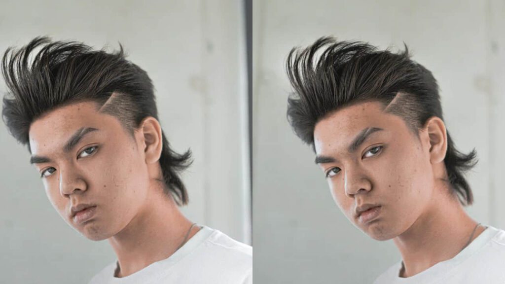 style rambut lelaki ada line, mullet garis rambut sejuk yang mudah