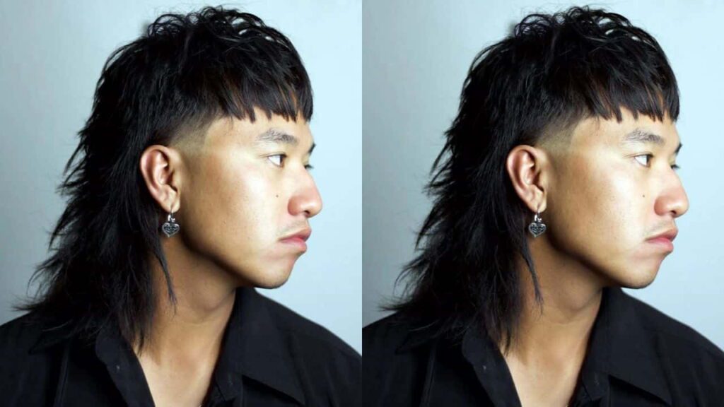 style rambut lelaki mullet, punk mullet