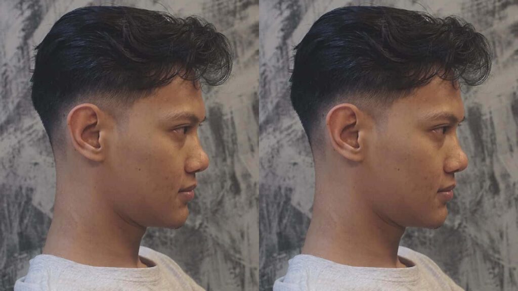 gaya rambut low taper fade, taper fade keriting