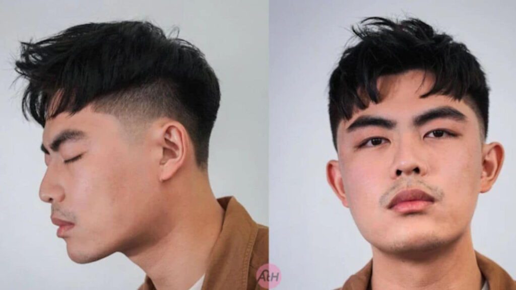 gaya rambut low taper fade, temple taper fade