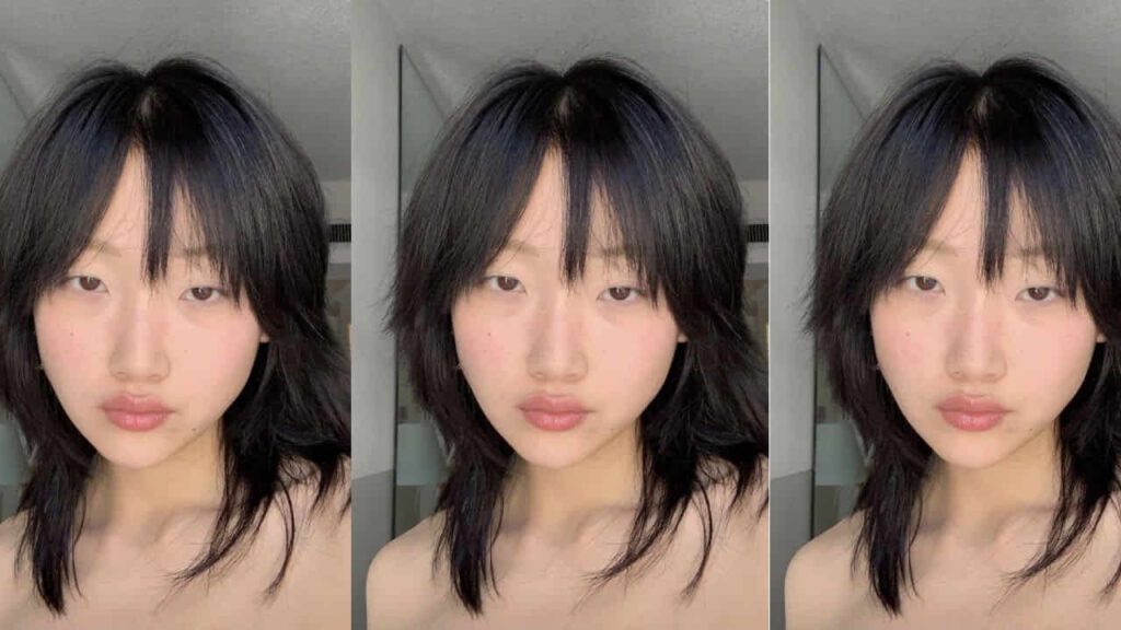 style rambut pendek perempuan korea, wolf cut