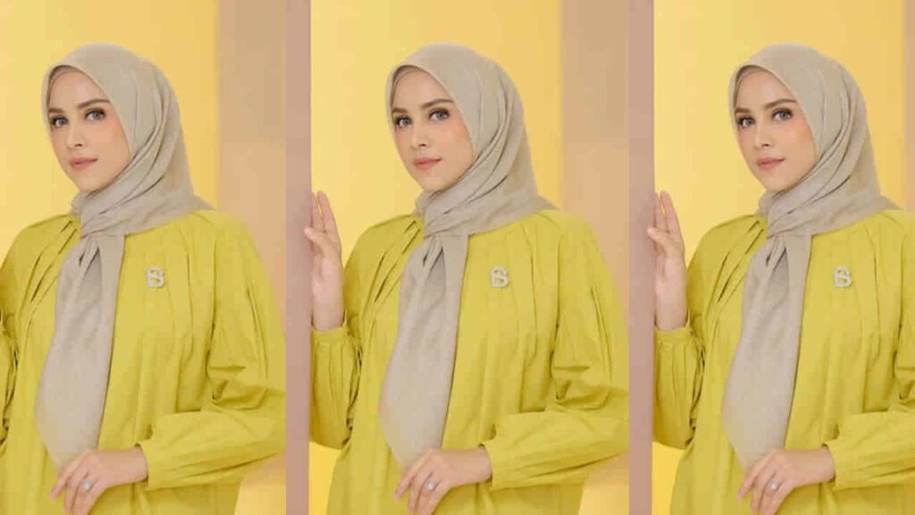 baju kuning tudung warna apa, tudung berwarna krim