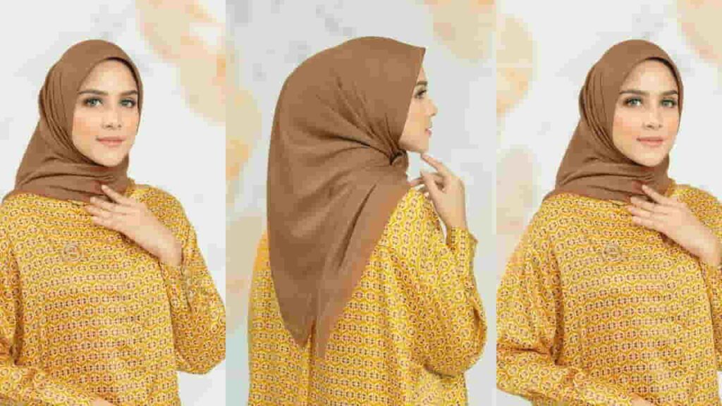 baju kuning tudung warna apa, tudung coklat