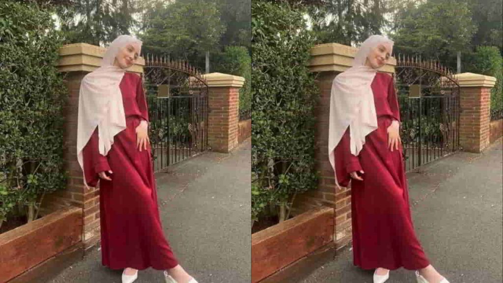 baju merah tudung warna soft merah jambu