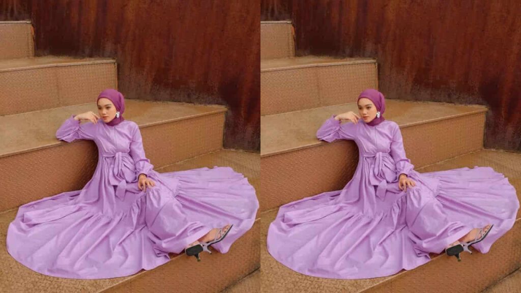 baju purple lilac tudung warna ungu gelap lavender