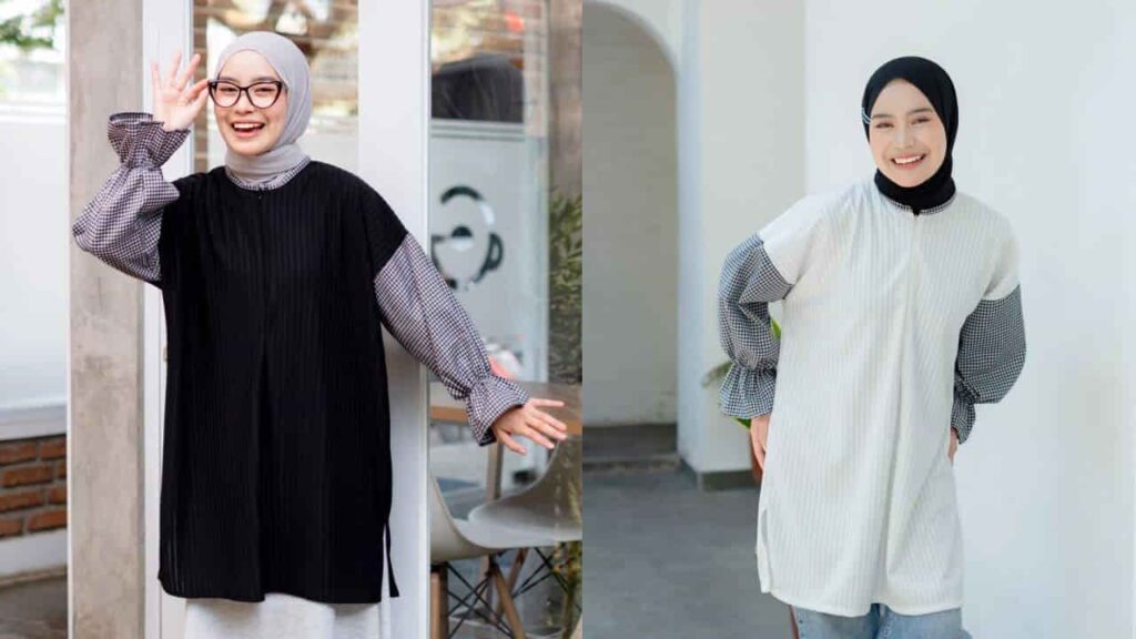 candy tunik knit oversize (fesyen baju untuk badan gempal)