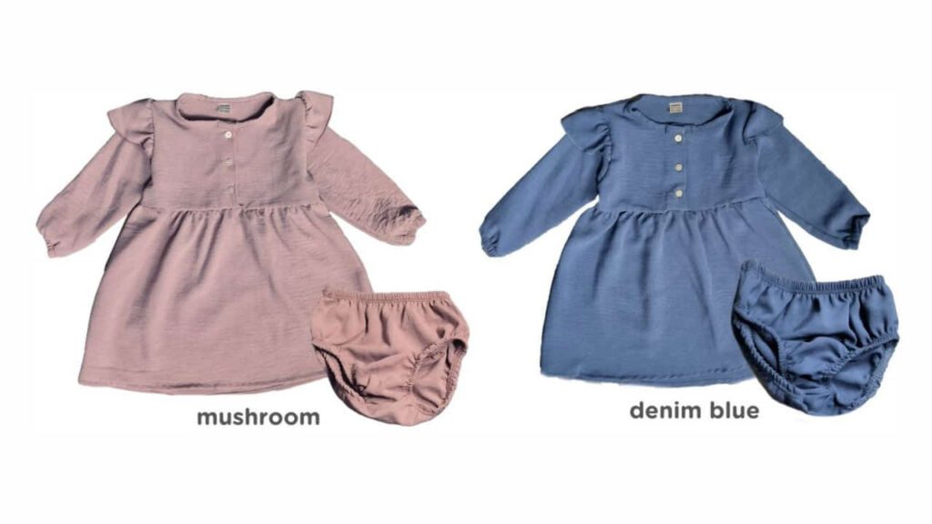 fesyen baju gaun kanak kanak perempuan, ardenleon dress bayi perempuan raya baby dress crinkle