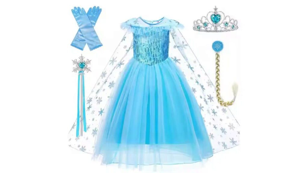 fesyen baju gaun kanak kanak perempuan, frozen dress