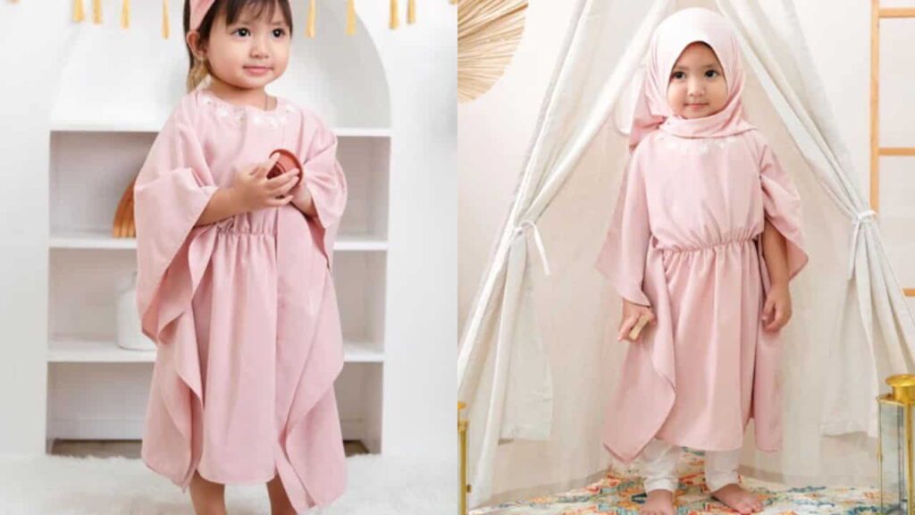 fesyen baju gaun kanak kanak perempuan, nice kids flower kaftan dress bunga