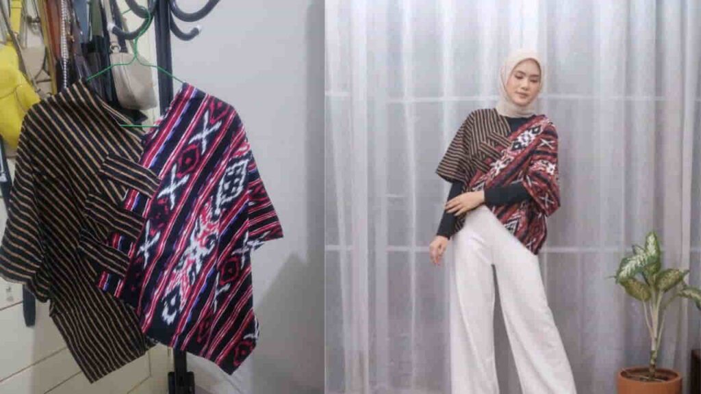 fesyen baju songket, crop top etnik songket