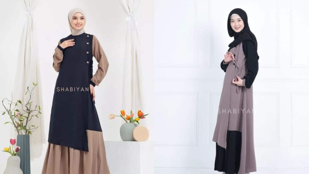 fesyen blouse muslimah, shabiyan gamis remaja wollycrepe premium