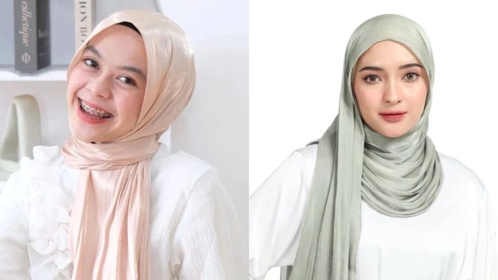 hijab fashion style 2025, pashmina silk