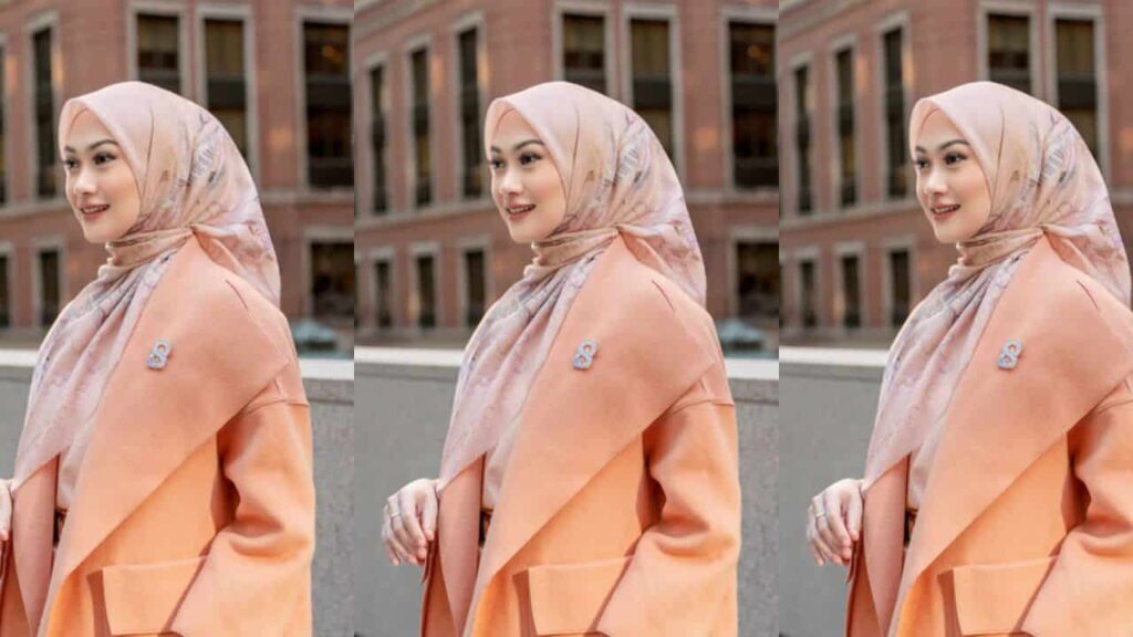 padanan baju jingga tudung warna apa, tudung warna peach