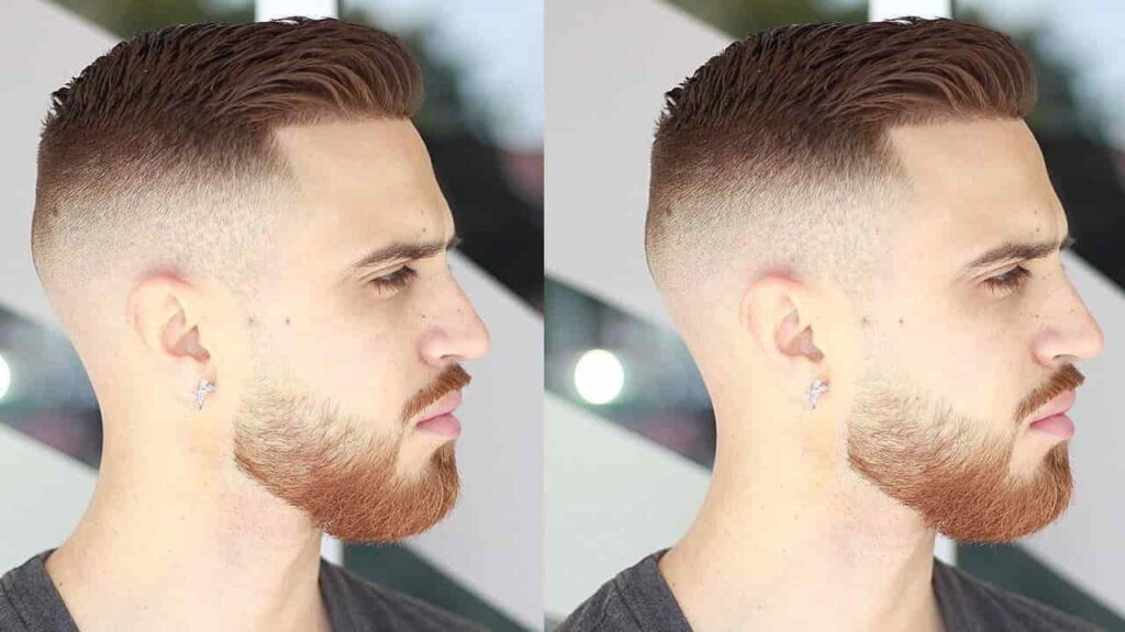 style rambut lelaki pendek dan kemas, mini high-fade