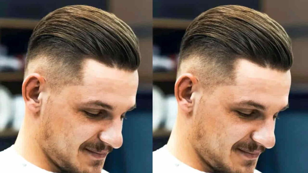 style rambut lelaki pendek dan kemas, slick back undercut