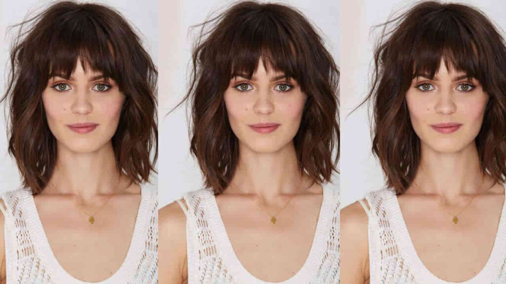 style rambut perempuan layer, shaggy layers and bangs