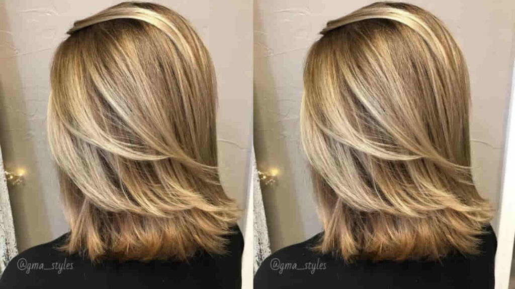 style rambut perempuan layer, sleek swoopy layered long bob