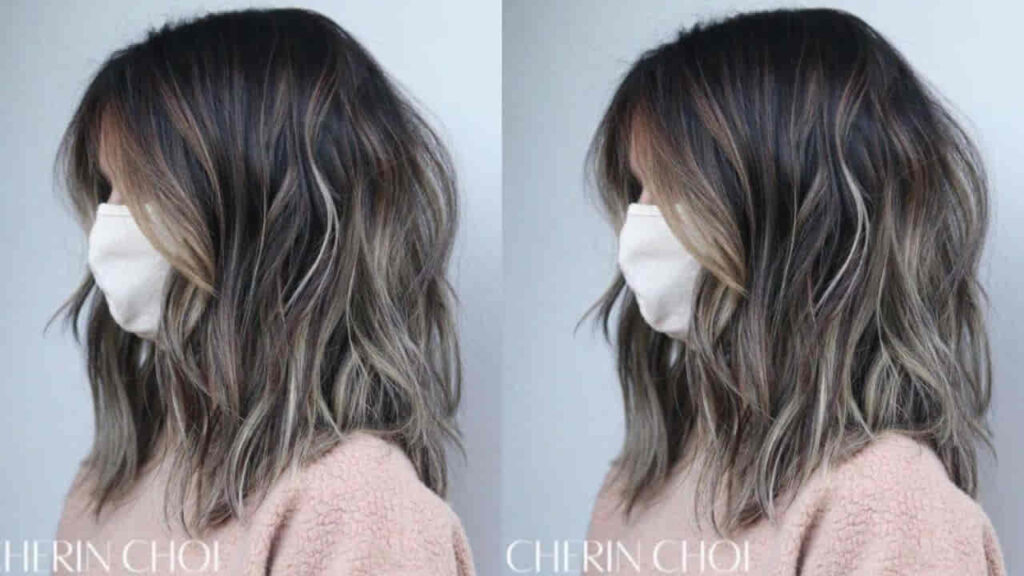 style rambut perempuan layer, uneven messy lob