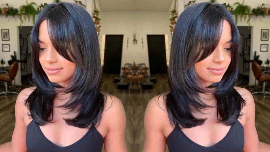 style rambut perempuan panjang c-shape haircut