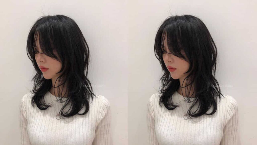 style rambut perempuan pendek gaya korea, wolf cut