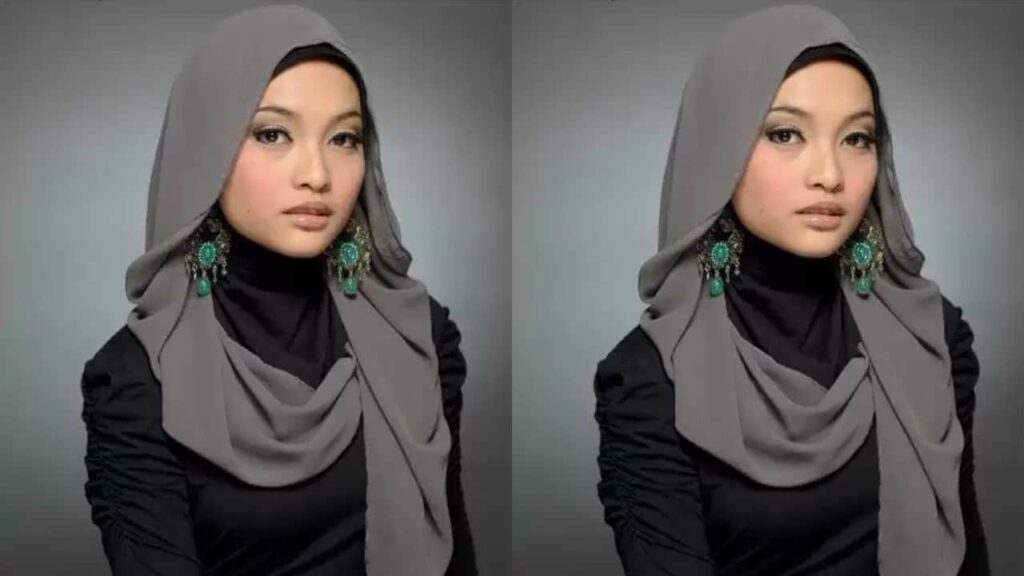 turkish hijab style untuk menunjukkan anting