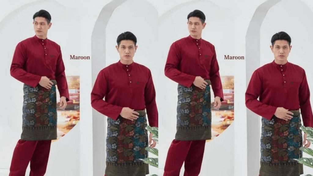 baju melayu teluk belanga kombinasi warna