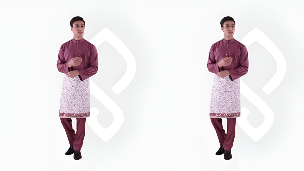 baju melayu teluk belanga slim fit