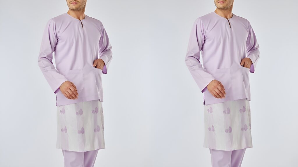 baju melayu teluk belanga warna pastel