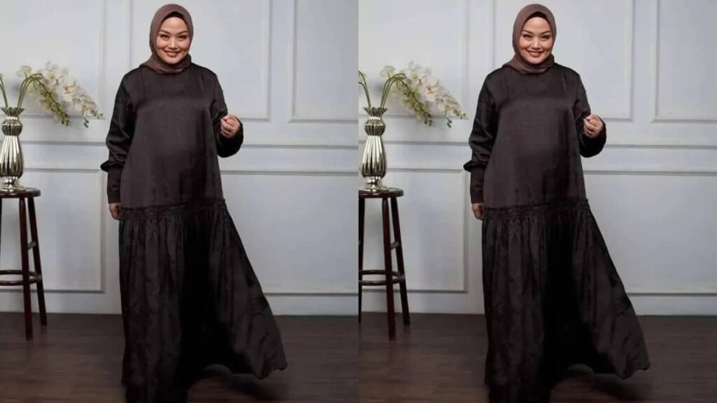 fesyen baju raya plus size, cairo bella collection gamis ayla dress