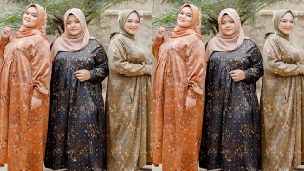 fesyen baju raya plus size, cairo bella collection gamis ayla dress